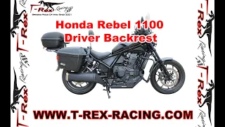 T-Rex Racing Driver Backrest For Honda Rebel 1100
