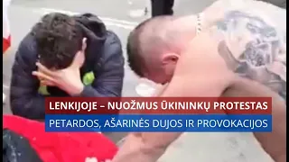 Lenkijoje – nuožmus ūkininkų protestas: petardos, ašarinės dujos ir provokacijos