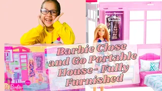 Barbie Doll House || Close And Go Portable House || One story Barbie Portable House from Mattel