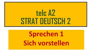 Start Deutsch 2 | telc A2 | Sprechen Teil 1 | sich vorstellen