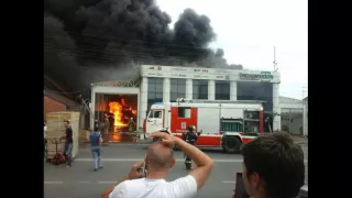 Пожар на складе электротоваров в Краснодаре на ул.Российской 21 июля 2016