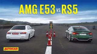 Drag Race: Mercedes-AMG E53 vs Audi RS5 - Hot 4 door, 5 seat, 6 cylinder German cars!| Autocar India