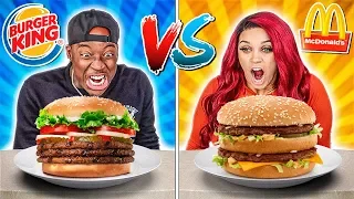 MCDONALDS VS BURGER KING FOOD CHALLENGE