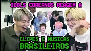 IDOLS COREANOS REAGEM A MUSICAS BRASILEIRAS feat. BLANC7