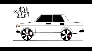 How to draw lada UAZ 2107 PAINT