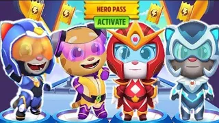 Talking Tom Hero Dash Score Madness Ice Bolt Tom vs Fire Arrow Angela vs Rockstar Ginger Patrol Tom