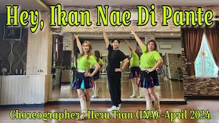 AADC | Hey, Ikan Nae Di Pante | LINE DANCE | Beginner | Heru Tian