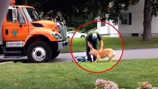 Garbage Man Didn't Know He Was On Camera, What He Did To The Dog Took My Breath Away...