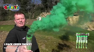 Hand Held Green Smoke Grenades (5pack)