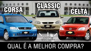 Qual é o melhor carro da Chevrolet? Celta, Corsa ou Classic?