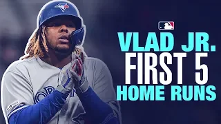 Vlad Jr's first 5 career home runs