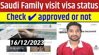 How to check family visit visa status online 2024| Visa chamber hua ya nhi kaise check kare
