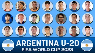 ARGENTINA U-20 OFFICIAL SQUAD FIFA WORLD CUP ARGENTINA 2023