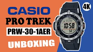 CASIO Pro Trek PRW-30-1AER Unboxing 4K