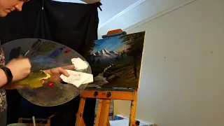 Bob Ross Paint Along (Mountain Hideaway - S09E13)