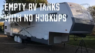 How To Empty RV Grey and Black Tanks Without A Dump Station On Site! Boondocking Tip