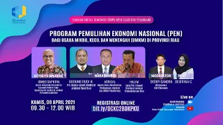 PROGRAM PEMULIHAN EKONOMI NASIONAL (PEN) BAGI USAHA MIKRO, KECIL DAN MENENGAH RIAU