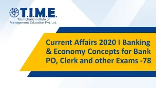 Current Affairs  2020 I Banking & Economy Concepts for Bank PO, Clerk and other Exams  78