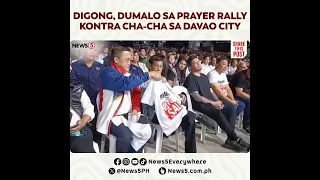 Ex-Pres. Rodrigo Duterte, dumalo sa prayer rally kontra Charter Change sa Davao City