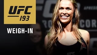 UFC 193: Official Weigh-in