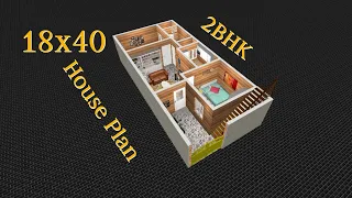 18x40 Small House Plan || 700 Sqft House Design || 18x40 Home Design || Ghar Ka Naksha