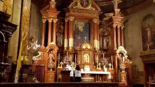 Incensing of altar during Latin High Mass in honor of St. Joseph at St. John Cantius Church.