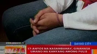 BT: 17-anyos na kasambahay sa Davao, ginahasa ng mga among pulis