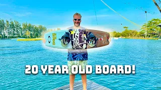 Riding A 20 Year Old Wakeboard!