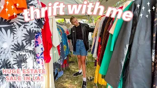 come thrift with me at an ESTATE SALE!!! this place was INSANE + I thrifted my DREAM piece!