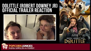 Dolittle (Robert Downey Jr) OFFICIAL TRAILER - Nadia Sawalha & The Popcorn Junkies Reaction