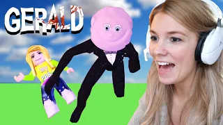 ESCAPE Roblox Gerald! My PB and J Mom Playing Roblox Gerald for the First Time!