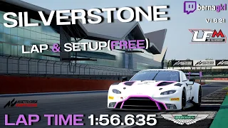 ASTON MARTIN V8 VANTAGE GT3 | SILVERSTONE 1:56.635 | HOTLAP + SETUP | ACC