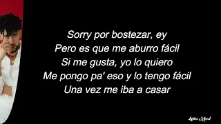 Bad Bunny - NO ME QUIERO CASAR LETRA