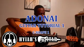 Adonai (Nathaniel Bassey) Tutorial 1 - C shape 1 #nathanielbassey #adonai #guitar