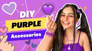 I crafted only PURPLE Accessories 😱 #crafteraditi #youtubepartner #shorts #DIY #BTS @CrafterAditi