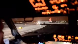 UTair569,TakeOff from Vnukovo-Cockpit view.Boeing 737-500