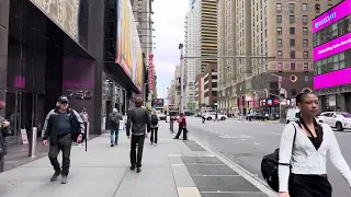 Walking on 7th avenue midtown New York (May 2024)