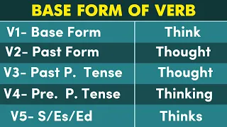 Conjugation English Verb to THINK | THINK Past Tense | V1 V2 V3 V4 V5