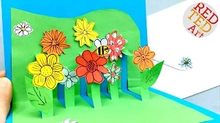 Easy Pop Up Flower Card DIY - Mother's Day Card Tutorial - Get Well Soon - Teach Appreciation DIY