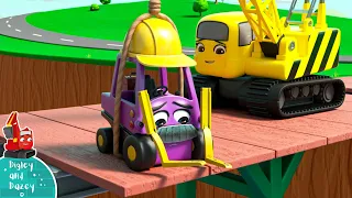 The Bridge! - DIGLEY AND DAZEY | Construction Truck Long Video for Kids
