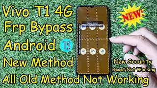 Vivo T1 4G (V2153) Frp Bypass New Method Android 13 New Security 2023 Reset Not Working Problem Fix