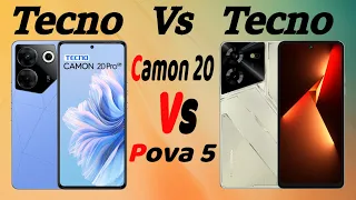 Tecno Camon 20 Pro Vs Tecno Pova 5 Pro comparison | Tecno Camon 20 vs Tecno Pova 5 review#viralvideo