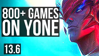 YONE vs SYNDRA (MID) | 10/1/4, 8 solo kills, 800+ games, Dominating | KR Master | 13.6