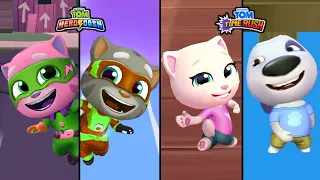 Talking Tom Hero Dash Super Hero Ginger,Hero Tom vs Time Rush Talking Angela,Talking Hank Gameplay