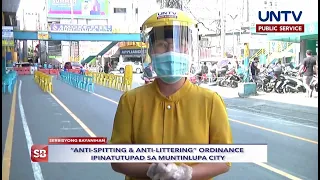 PANOORIN: “Anti-spitting & anti-littering” ordinance mahigpit nang ipinatutupad sa Muntinlupa City