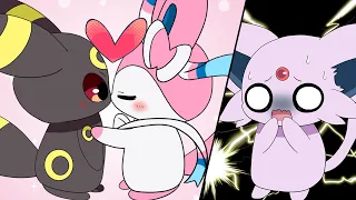 Mini-Sylveon VS Mini-Espeon!! Battle for Mini-Umbreon (First Part) | Pokémon Animation