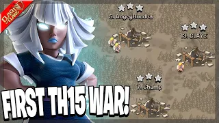 3 STARRING EVERYONE in my First TH15 War Attacks! (Clash of Clans)