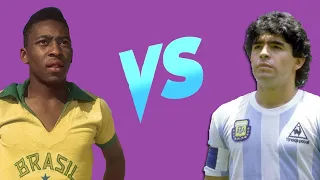 Pele🇧🇷 VS Maradona🇦🇷✭Dribbling, ✭Goals, ✭Headers, ✭Free Kicks,  & More - LEGENDS BATTLE