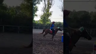 How did it not fall! - Pony Mounted Games Horse Riding #mountedgames #ponygames #horseriding #viral