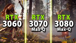 Laptop: RTX 3060 vs. RTX 3070 Max-Q vs. RTX 3080 Max-Q // Test in 9 Games